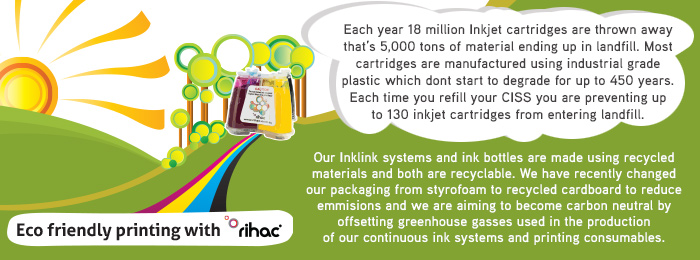 inlink from rihac is environmentally friendly and the best alternative to refilling cartridges