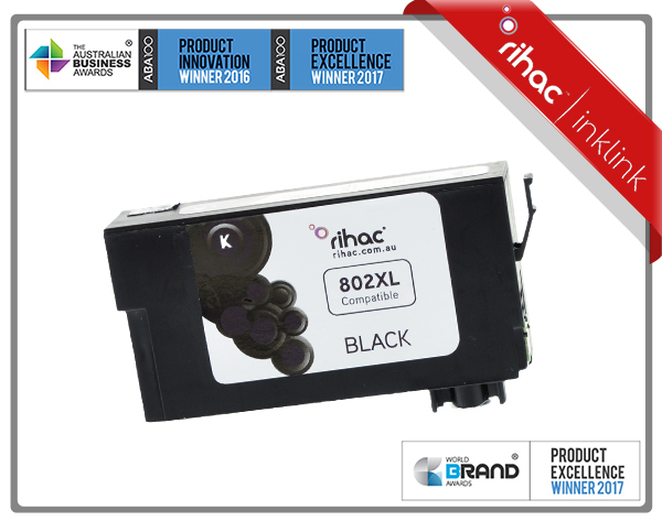 802XL Black Rihac Ink Cartridge