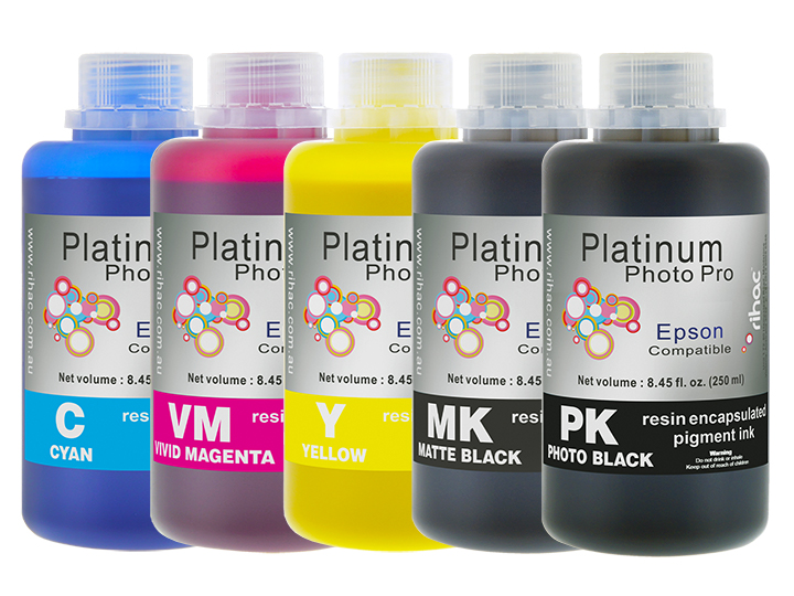 Photo Pro 5 x 250ml Pigment Ink for Epson Stylus Pro 9700