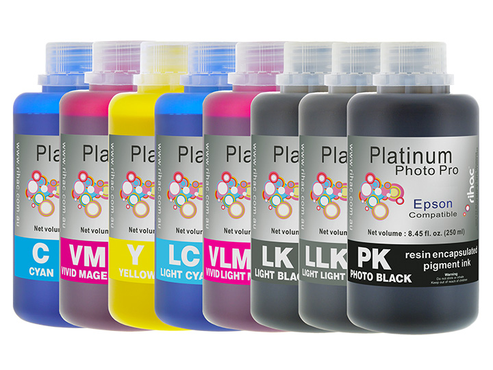 Photo Pro 8 x 250ml ink set with Photo Black (PK) - 9880