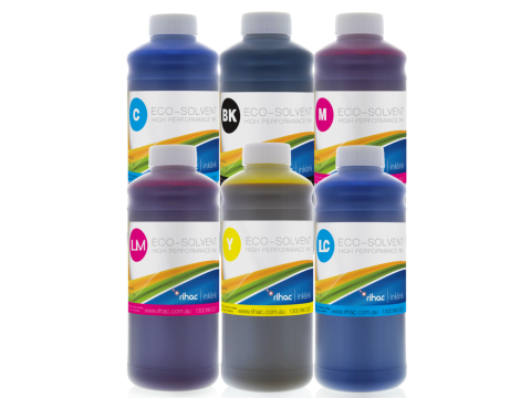 Eco Solvent Refill Ink Set 6 x 1 Litre