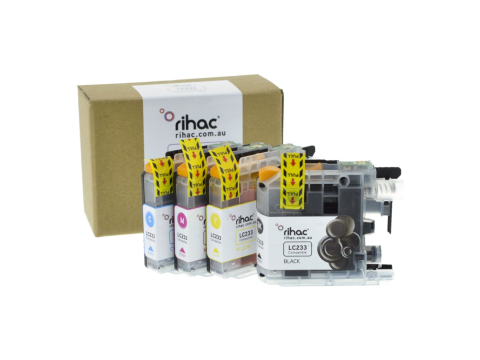 Rihac LC233 Dye Ink Cartridge Set (KCMY)