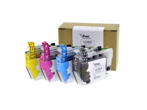 Rihac LC3313 Dye Ink Cartridge Set (KCMY)