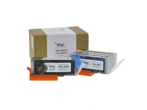 5 Set CLI-651XL & PGI-650XL Premium Rihac Cartridges