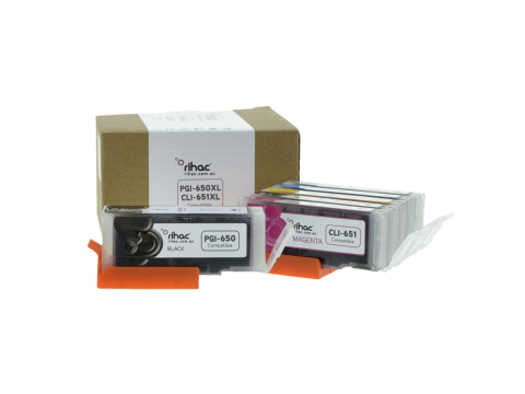 6 Set CLI-651XL & PGI-650XL Premium Rihac Cartridges