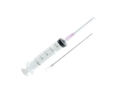 1 x White 10ml syringe with needles