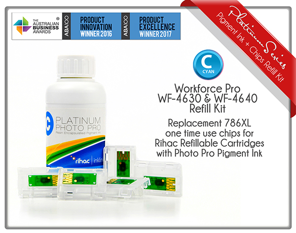 Workforce Pro WF-4630 and WF-4640 786/786XL Cyan Refill Kit