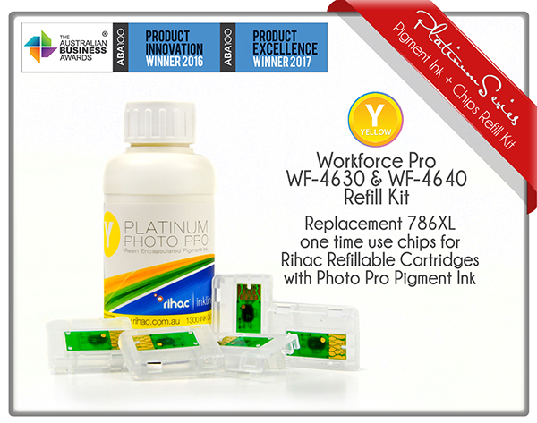 Workforce Pro WF-4630 and WF-4640 786/786XL Yellow Refill Kit