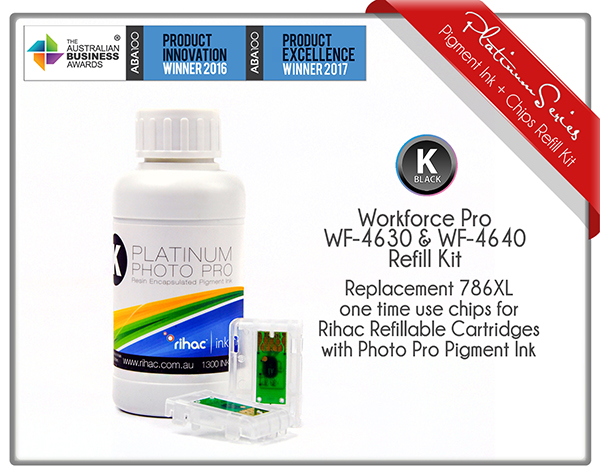 Workforce Pro WF-4630 and WF-4640 786/786XL Black Refill Kit