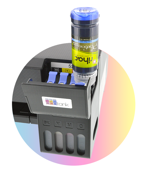 Rihac dye sublimation ink refilling Epson EcoTank printers